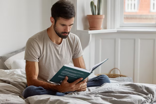 Man reading a book