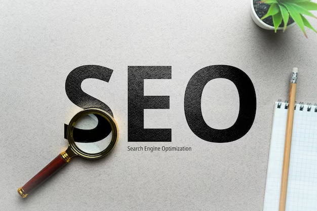 SEO letters magnified